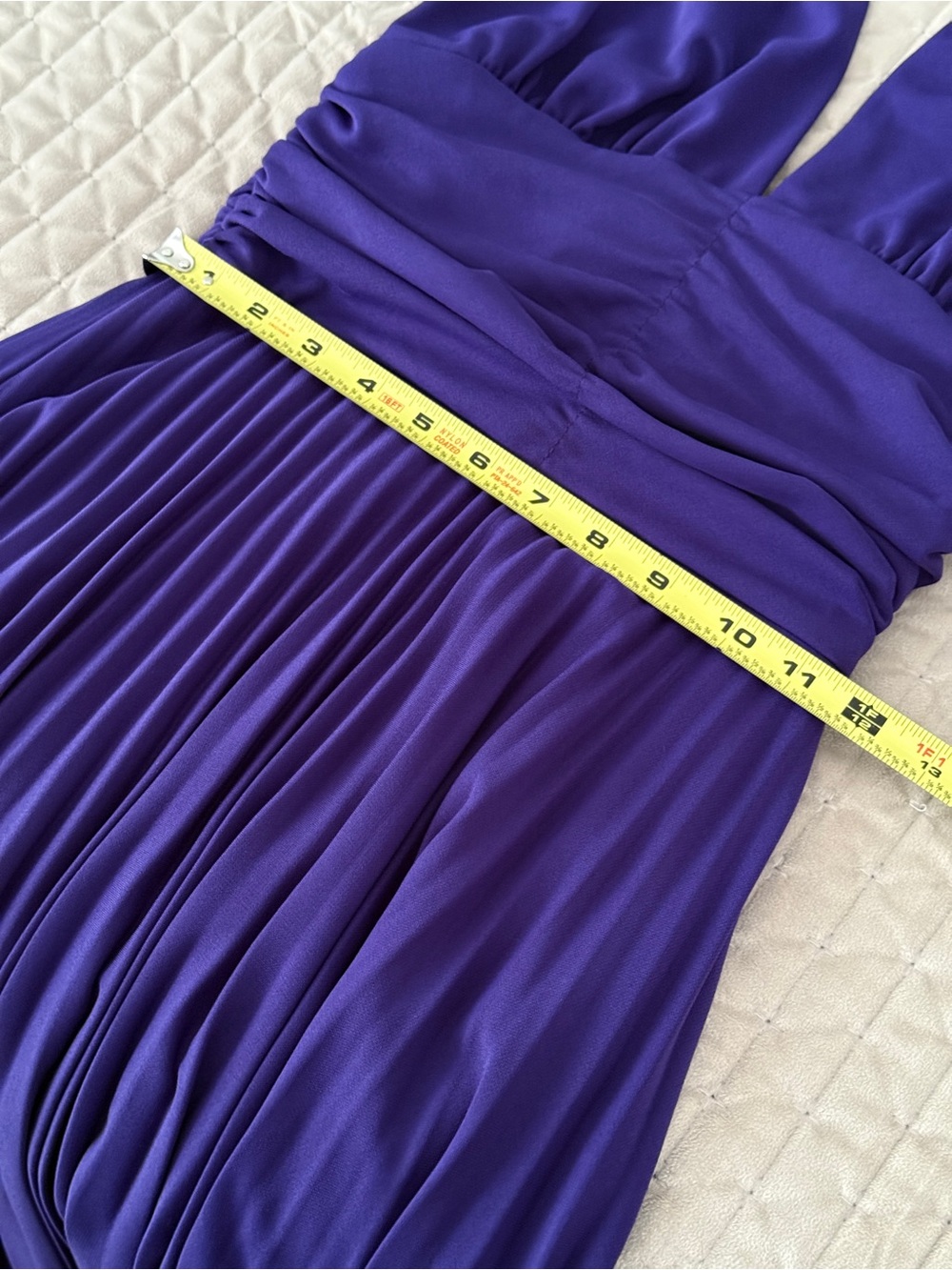 Vintage Caché Brilliant Purple Halter Dress | Y2K Elegant Evening Dress Size 4 - Picture 7 of 9